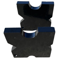 20T Hydraulic Shop Press Bed Plates 150x150x22mm Pair 4 Notch