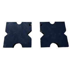 20T Hydraulic Shop Press Bed Plates 150x150x22mm Pair 4 Notch