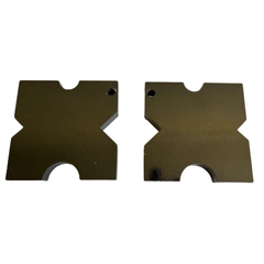 20T Hydraulic Shop Press Bed Plates 150x150x22mm Pair 4 Notch