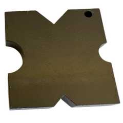 20T Hydraulic Shop Press Bed Plates 150x150x22mm Pair 4 Notch