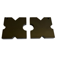 20T Hydraulic Shop Press Bed Plates 150x150x22mm Pair 4 Notch