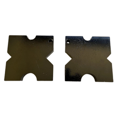 20T Hydraulic Shop Press Bed Plates 150x150x22mm Pair 4 Notch