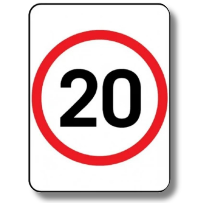 20km/h Speed Limit Sign Class 1 Reflective