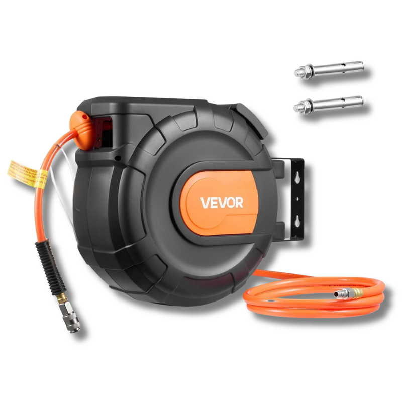 20m x 9.5mm Retractable Air Hose Reel PVC Hose 300PSI-Hammerox Industrial