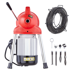 20m x 5/8" 250W Drain Cleaner Machine Manual Feed