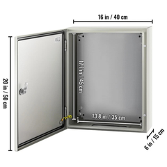 20x16x6" Carbon Steel Electrical Enclosure IP65-Hammerox Industrial