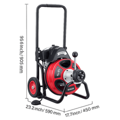 22m x 13mm Electric Drain Cleaner Machine-Hammerox Industrial