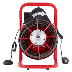 23m x 3/8" Drain Cleaner Machine Manual Feed with Cutters-Hammerox Industrial