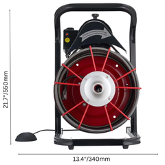 23m x 13mm Drain Cleaner Machine Manual Feed with Cutters