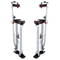 24"-40" Adjustable Aluminium Drywall Stilts - Silver