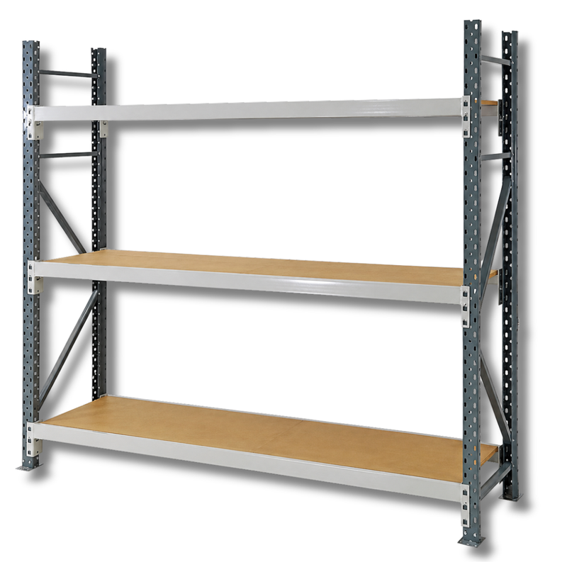 2400 x 1800 x 600mm Heavy Duty Timber Longspan Shelving-Hammerox Industrial