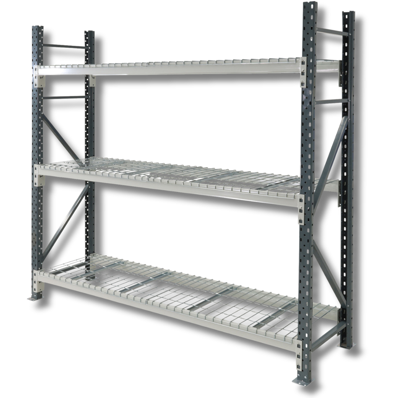 2400 x 2400 x 450mm Heavy Duty Mesh Longspan Shelving-Hammerox Industrial