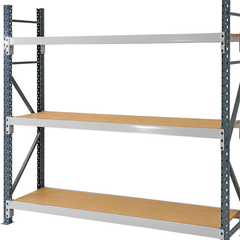 2400 x 2400 x 450mm Heavy Duty Timber Longspan Shelving-Hammerox Industrial