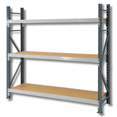 2400 x 2400 x 450mm Heavy Duty Timber Longspan Shelving-Hammerox Industrial