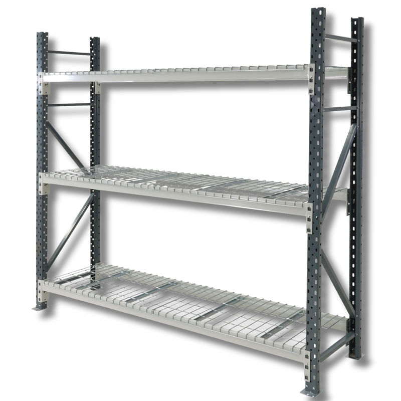 2400 x 2400 x 600mm Heavy Duty Mesh Longspan Shelving-Hammerox Industrial