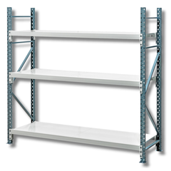 2400 x 2400 x 600mm Heavy Duty Steel Longspan Shelving-Hammerox Industrial