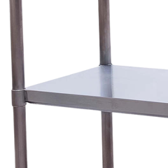 2400 x 600 x 900mm Stainless Steel Bench with Splashback-Hammerox Industrial
