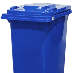 240L Blue Plastic Wheelie Bin 580 x 730 x 1080mm-Hammerox Industrial