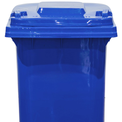 240L Blue Plastic Wheelie Bin 580 x 730 x 1080mm-Hammerox Industrial