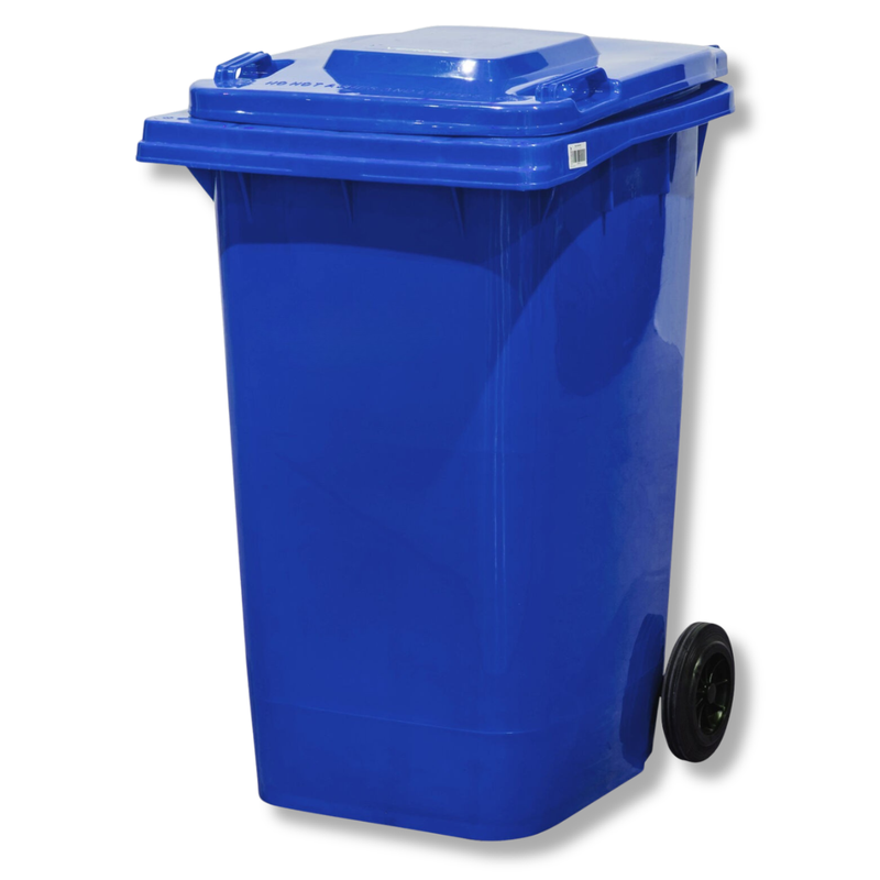 240L Blue Plastic Wheelie Bin 580 x 730 x 1080mm-Hammerox Industrial