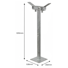 240L Double Wheelie Bin Stand with Base Plate-Hammerox Industrial