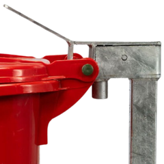 240L Single Wheelie Bin Stand with Base Plate-Hammerox Industrial