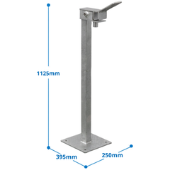 240L Single Wheelie Bin Stand with Base Plate-Hammerox Industrial