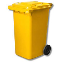 240L Yellow Wheelie Bin