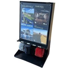 240V Commercial Automatic Shoe Shine Machine with Advertising Display