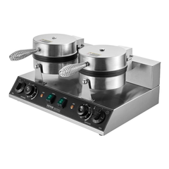 2460W Dual Head Round Waffle Maker Non Stick