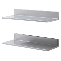 24x8.6" Stainless Steel Wall Shelf 2 Pack