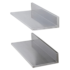 24x8.6" Stainless Steel Wall Shelf 2 Pack