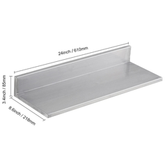 24x8.6" Stainless Steel Wall Shelf 2 Pack