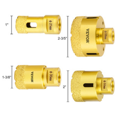 25 / 35 / 50 / 68mm Diamond Drill Bit Hole Saw Set-Hammerox Industrial