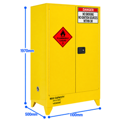 250L Flammable Liquid Storage Cabinet-Hammerox Industrial