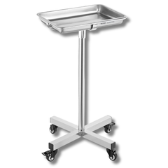 25.2"-39.8" Stainless Steel Mayo Stand with Removable Tray-Hammerox Industrial