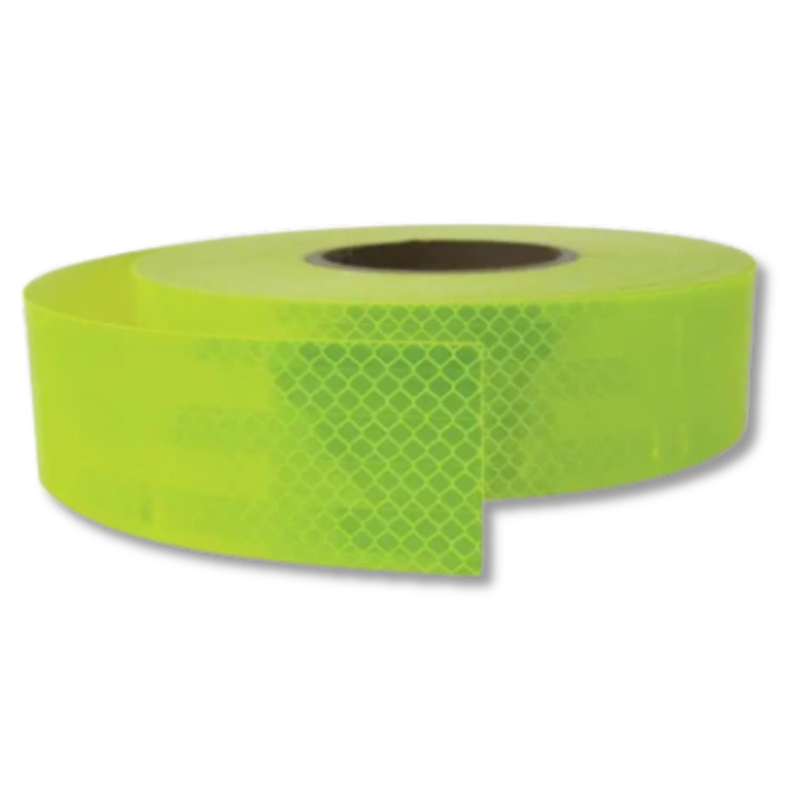 25mm Fluoro Lime Yellow Class 1 Reflective Tape