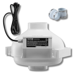 260CFM Radon Mitigation Fan 4" to 4.5" Inline Duct-Hammerox Industrial