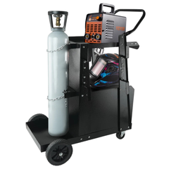 265lb 2 Tier Welding Cart with Lockable Cabinet-Hammerox Industrial