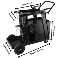 265lb 2 Tier Welding Cart with Drawers