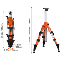 27.16-67.71" Laser Level Tripod Stand 5/8"-11 Thread-Hammerox Industrial