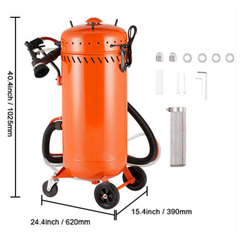 28 Gal Vacuum Sand Blaster 1200W Dustless System