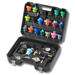 28 Piece Radiator Pressure Tester Vacuum Cooling System Refill Kit