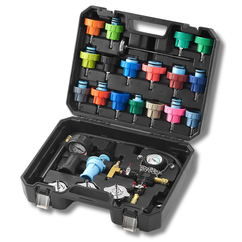 28 Piece Radiator Pressure Tester Vacuum Cooling System Refill Kit