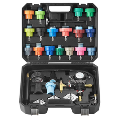 28 Piece Radiator Pressure Tester Vacuum Cooling System Refill Kit