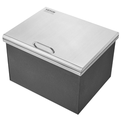 28x16x17" Stainless Steel Drop In Ice Chest Ice Bin with Cover-Hammerox Industrial