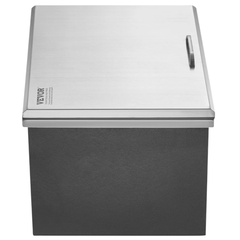 28x16x17" Stainless Steel Drop In Ice Chest Ice Bin with Cover-Hammerox Industrial