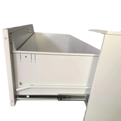 2 Drawer Lateral Metal Filing Cabinet - White