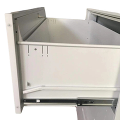 2 Drawer Lateral Metal Filing Cabinet Assembled - White