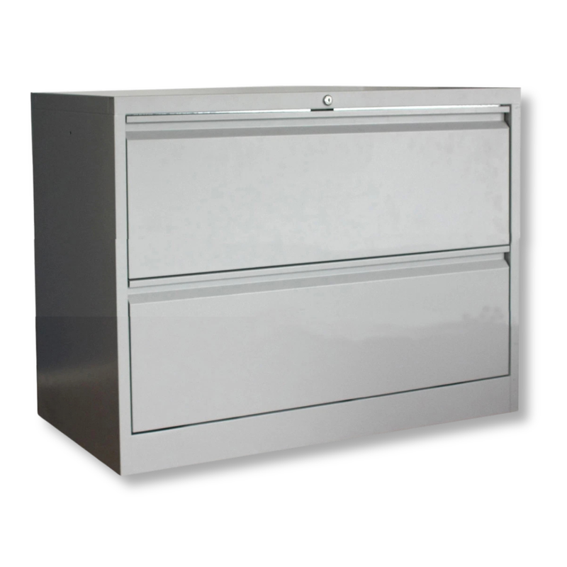 2 Drawer Lateral Metal Filing Cabinet Assembled